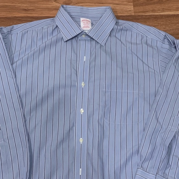Brooks Brothers Madison L/S Striped Dress Shirt XL - Picture 3 of 5
